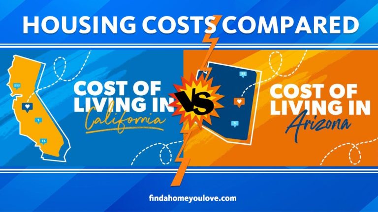 california vs arizona housing cost of living comparison