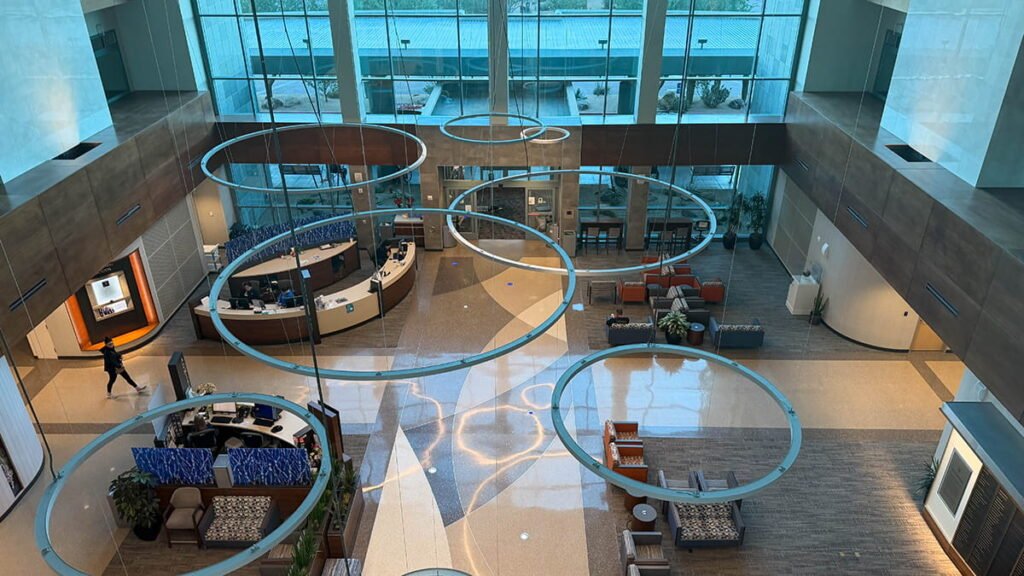 Mayo Clinic Phoenix AZ - View from 3rd Floor into main lobby